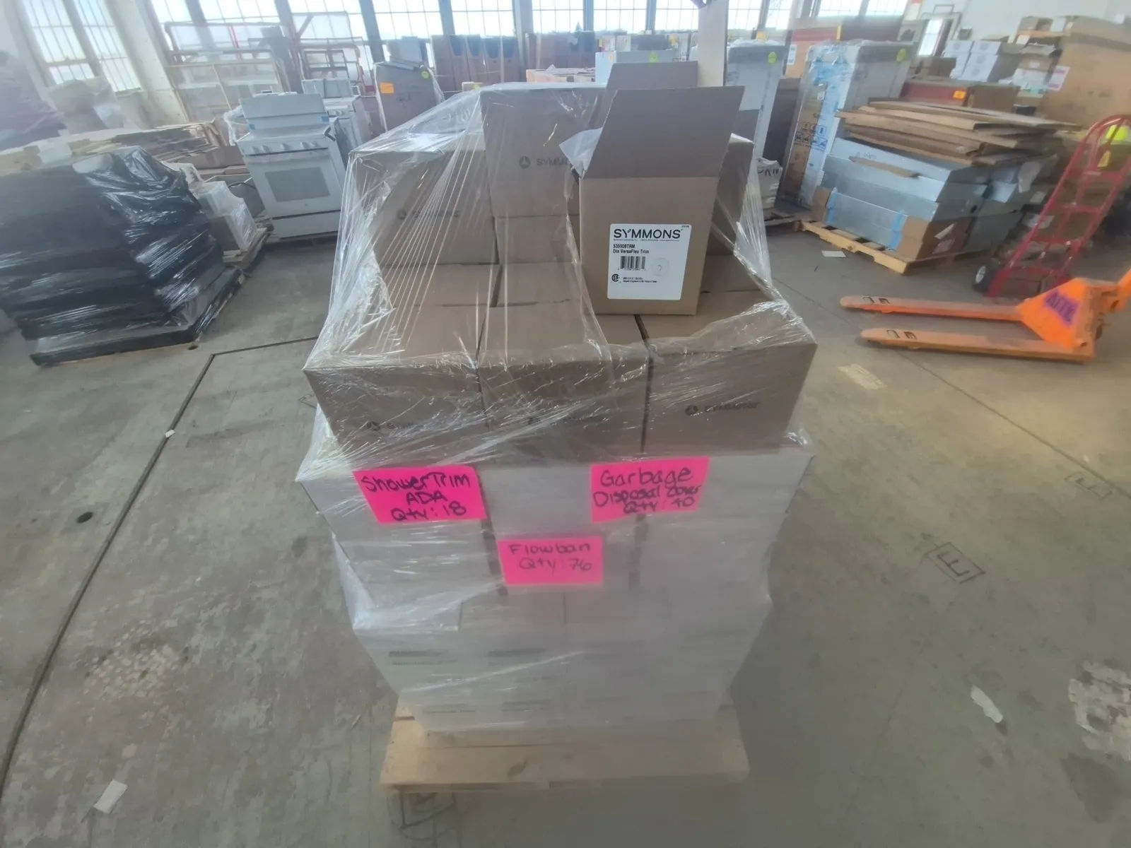 contents-of-pallet-approximately-15-shower-trim-ada-35-garbage-disposal-covers-60-flowban-67539b
