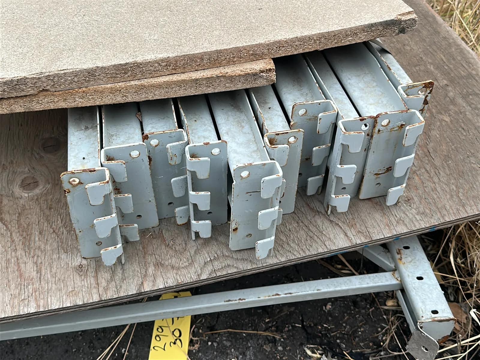 Contents Of Pallet: (2) 8’ Uprights, (5) 20.5”x107.5” Plywood Shelves, And (10) 8’ Crossmembers, photo 5 of 5