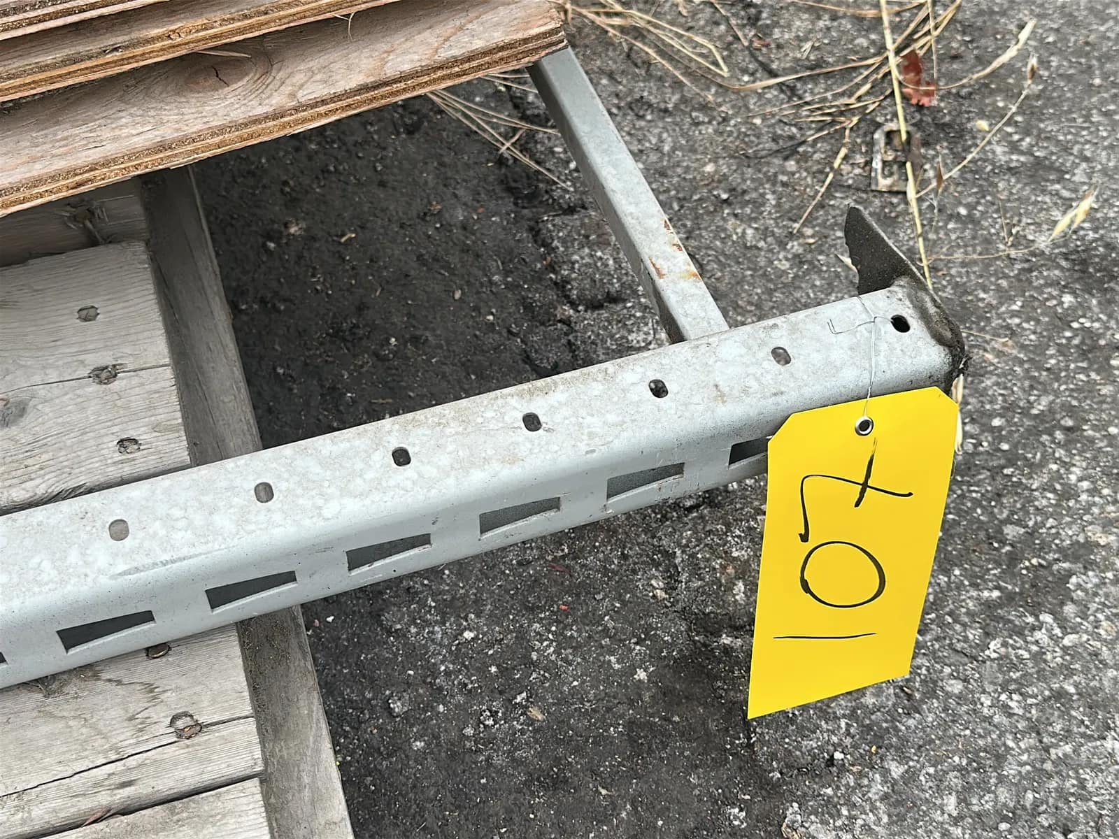 Contents Of Pallet: (2) 8’ Uprights, (5) 20.5”x107.5” Plywood Shelves, And (10) 8’ Crossmembers, photo 3 of 5