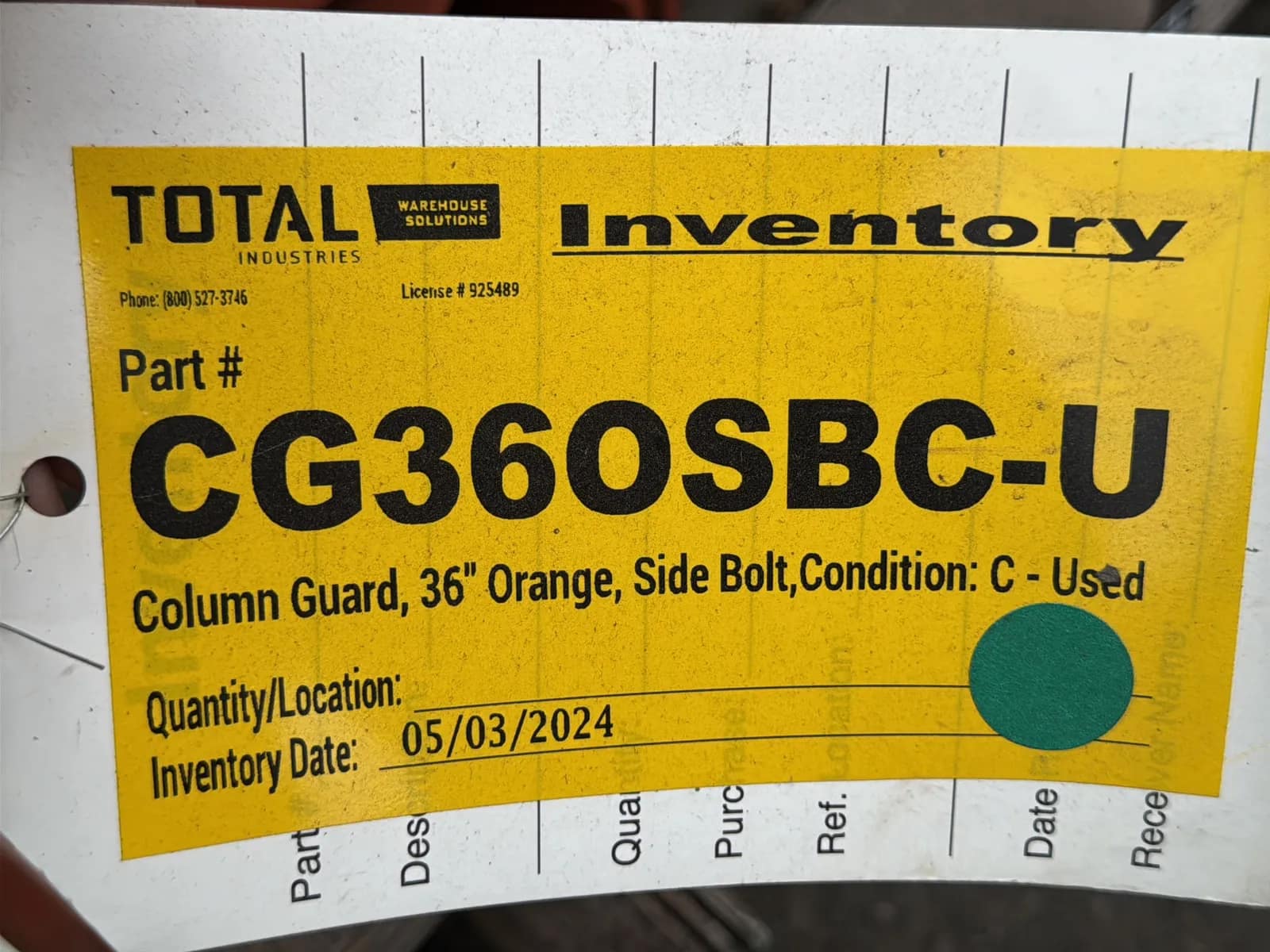 Pallet of 36” Column Guards, Side Bolt, photo 4 of 4