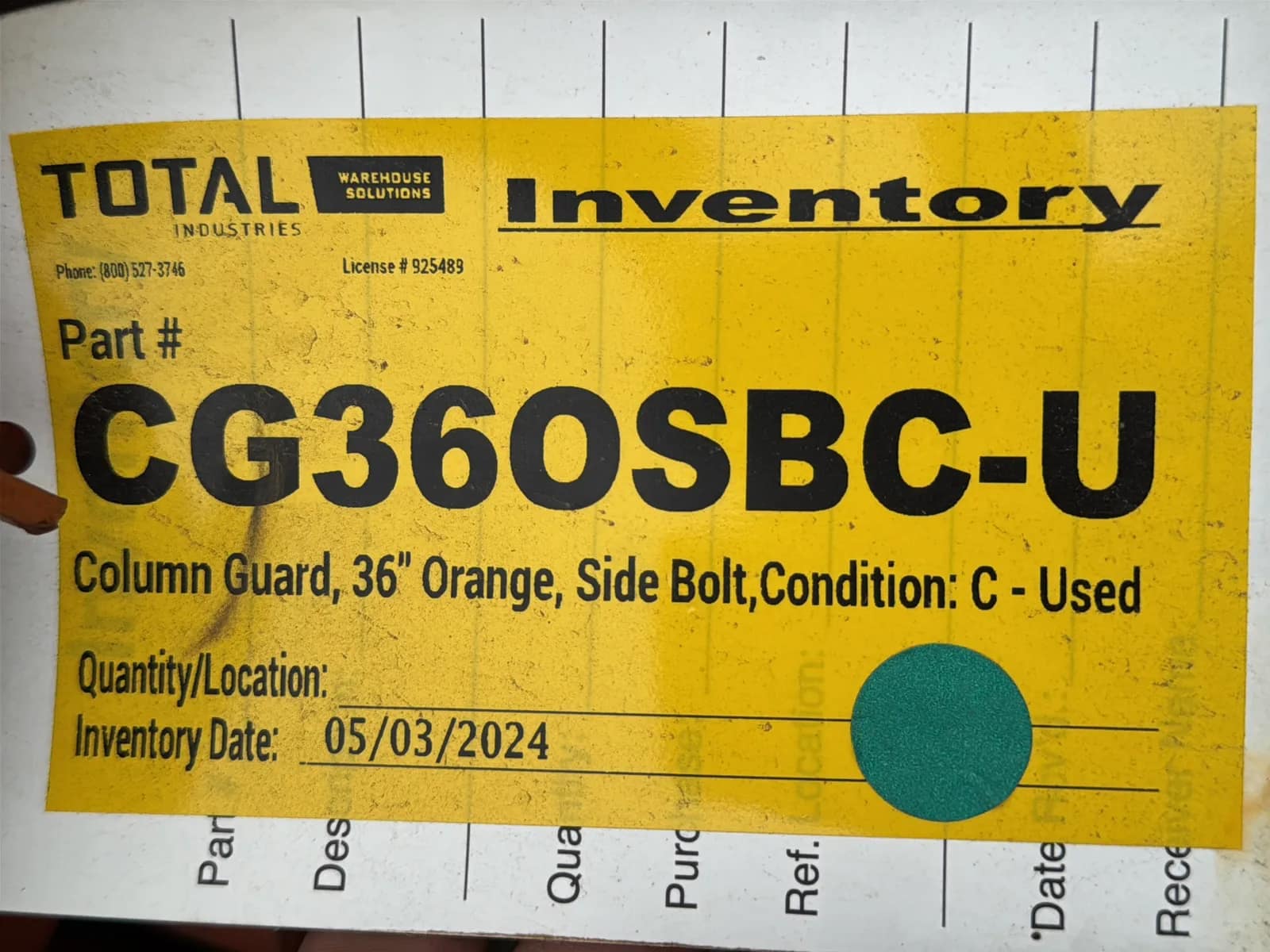 Pallet of 36” Column Guards, Side Bolt, photo 5 of 5