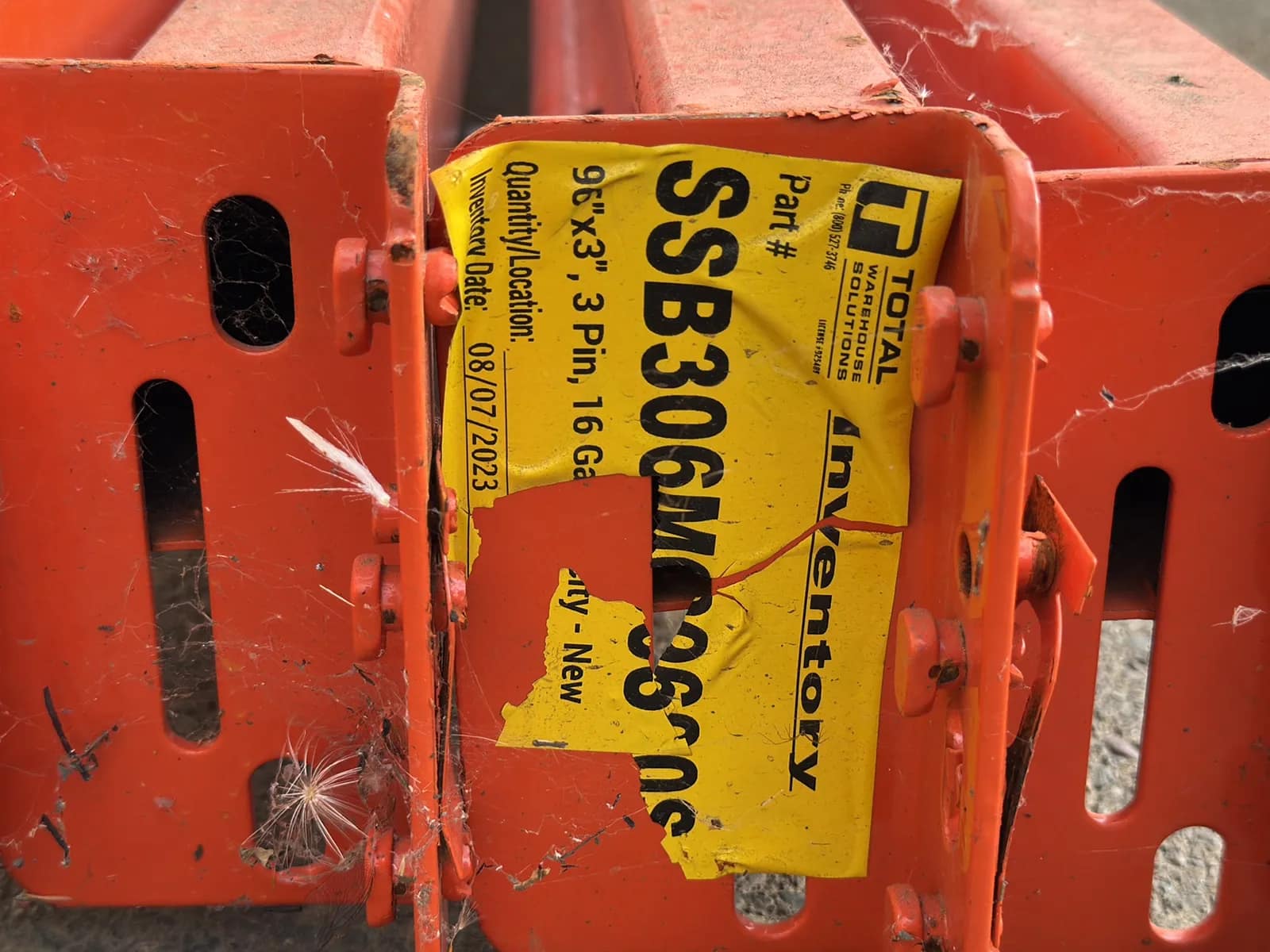 (4) 96” Pallet Racking Crossmembers, photo 4 of 5