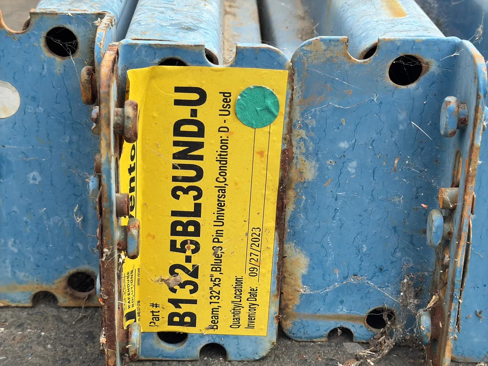 (8) 132” Pallet Racking Crossmembers, photo 4 of 6