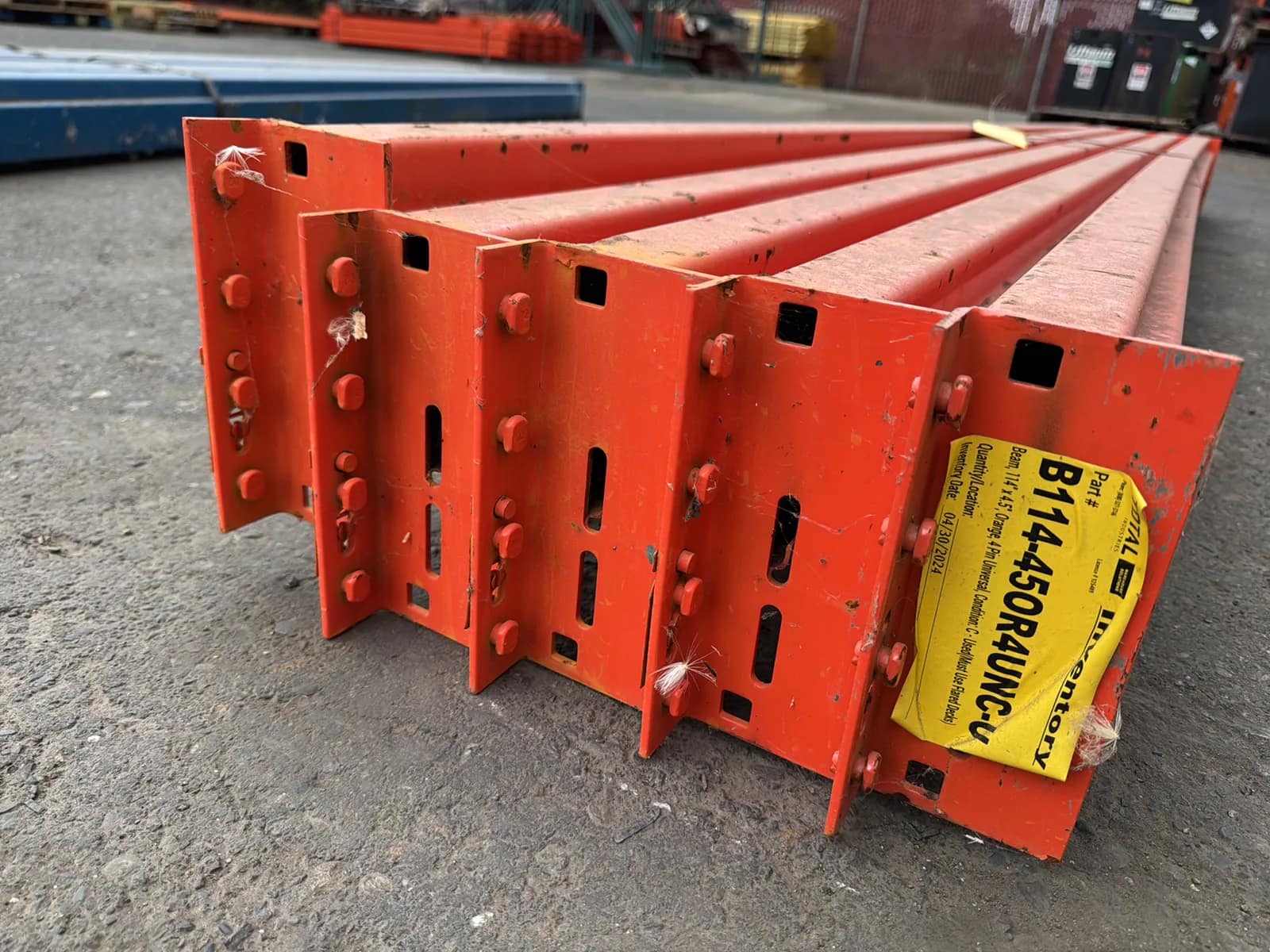 (5) 114” Pallet Racking Crossmembers, photo 5 of 5