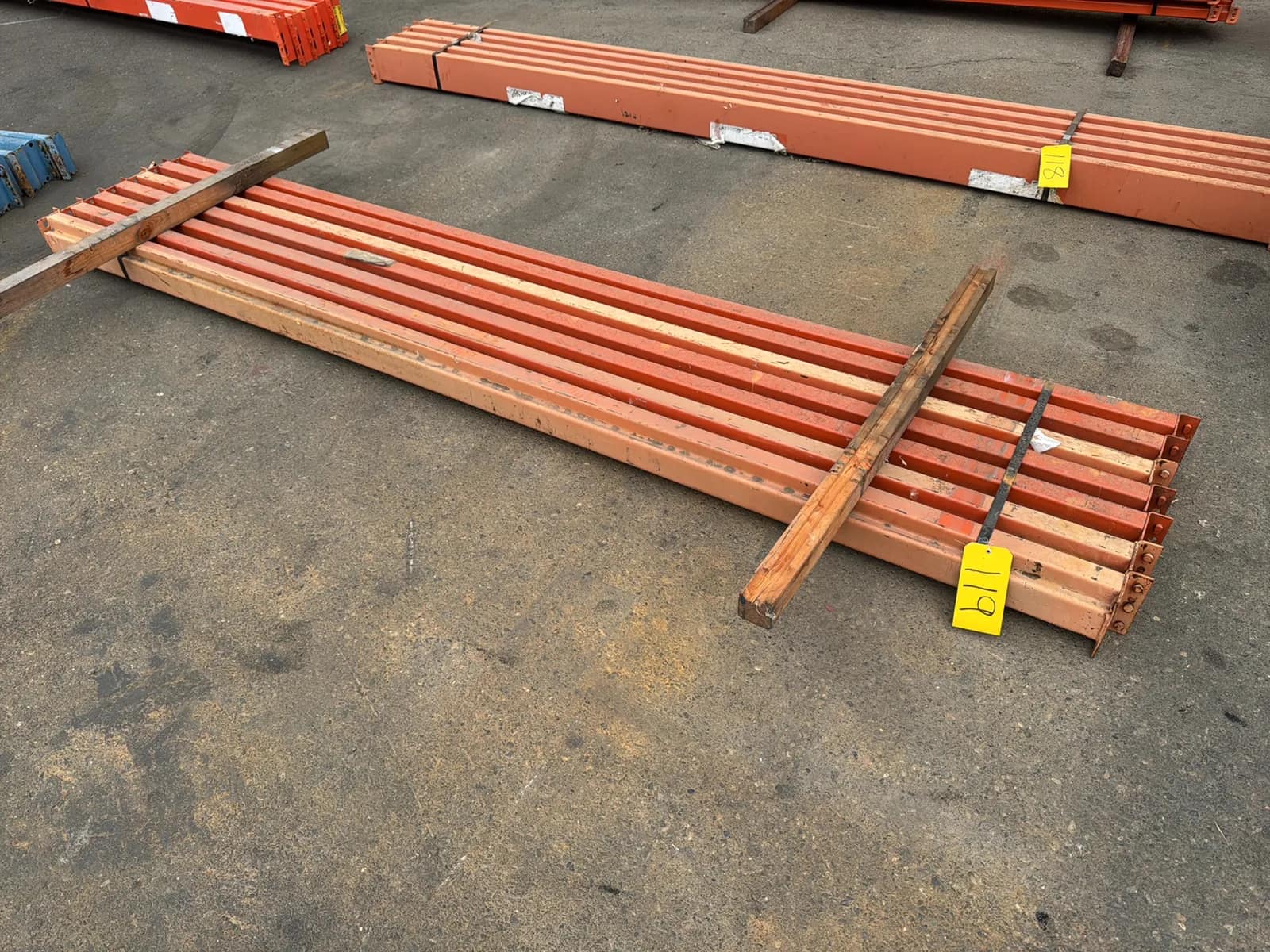 (7) 120” Pallet Racking Crossmembers, photo 2 of 5