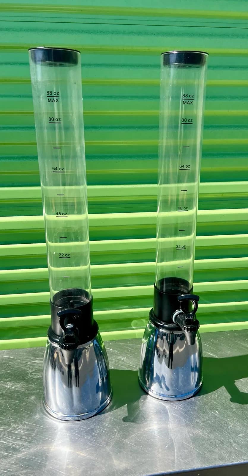 set-of-two-clear-beer-cocktail-dispenser-chrome-bases-e37a79