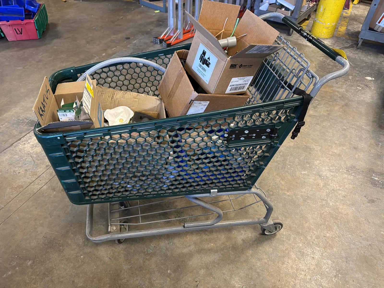cart-and-contents-electrical-supply-led-bulbs-and-gang-boxes-muehdabk