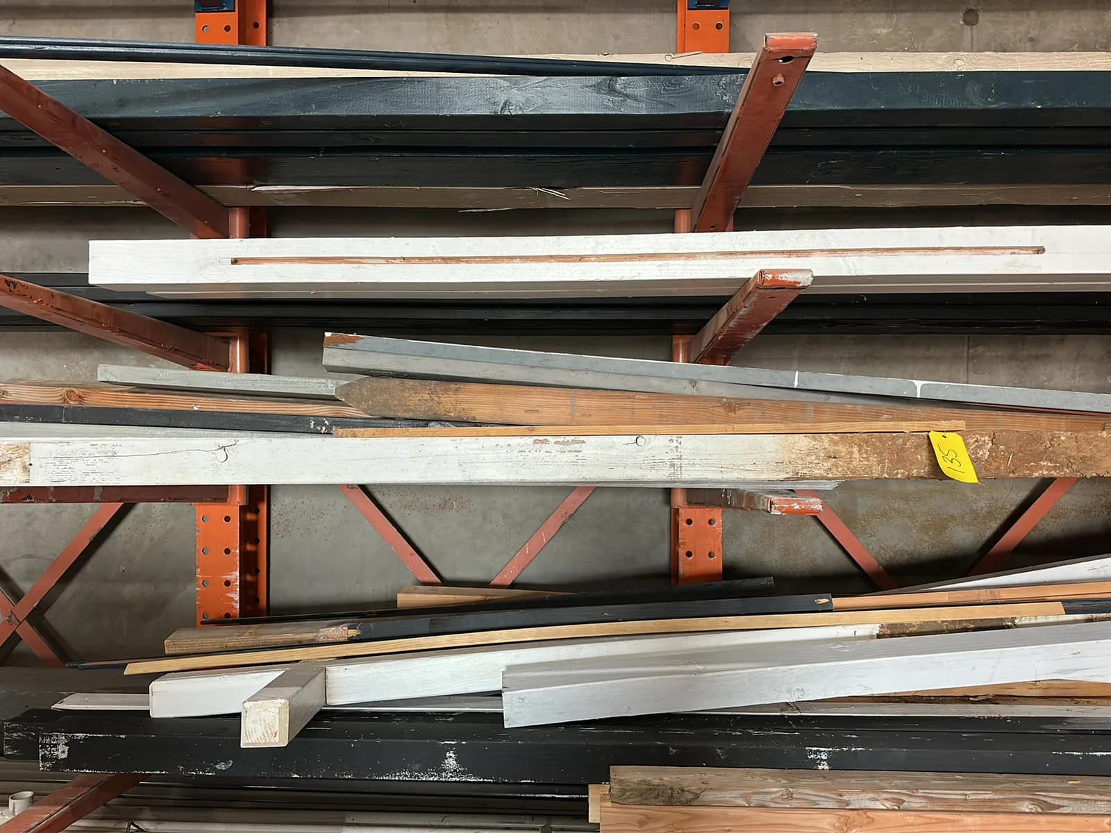 Contents of (4) Shelves Rack: Assorted Wood Beams, photo 3 of 9
