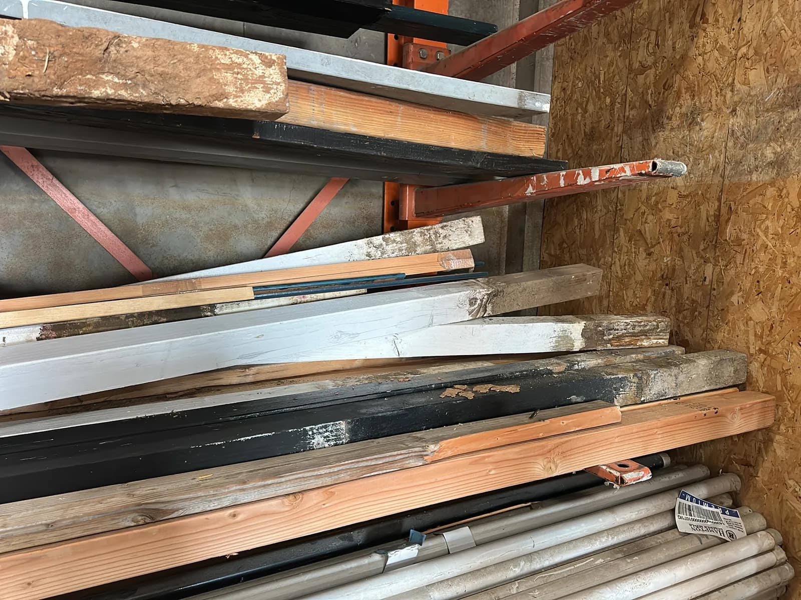 Contents of (4) Shelves Rack: Assorted Wood Beams, photo 9 of 9