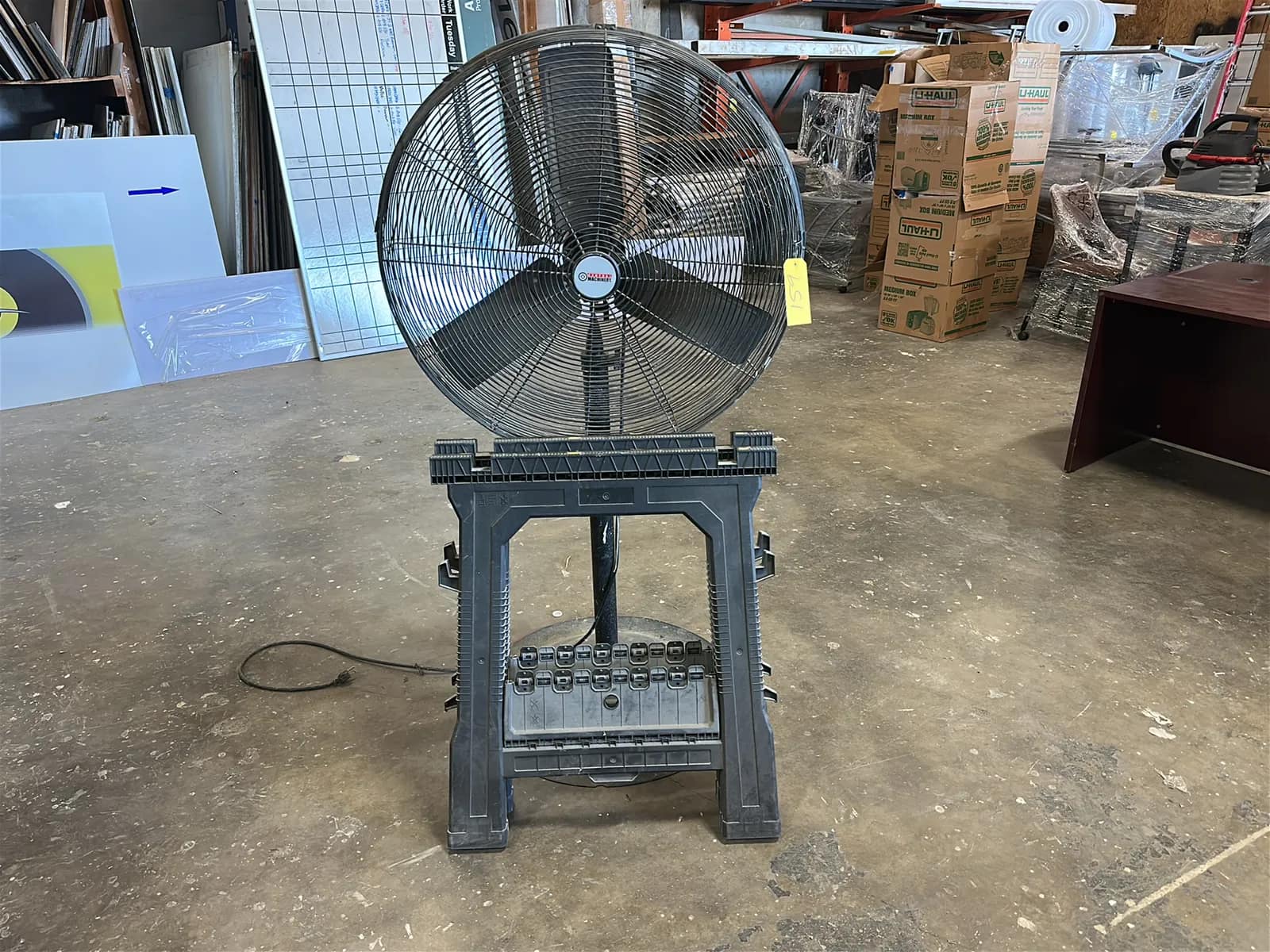 central-machinery-shop-fan-and-2-stanley-saw-horses-9f94df
