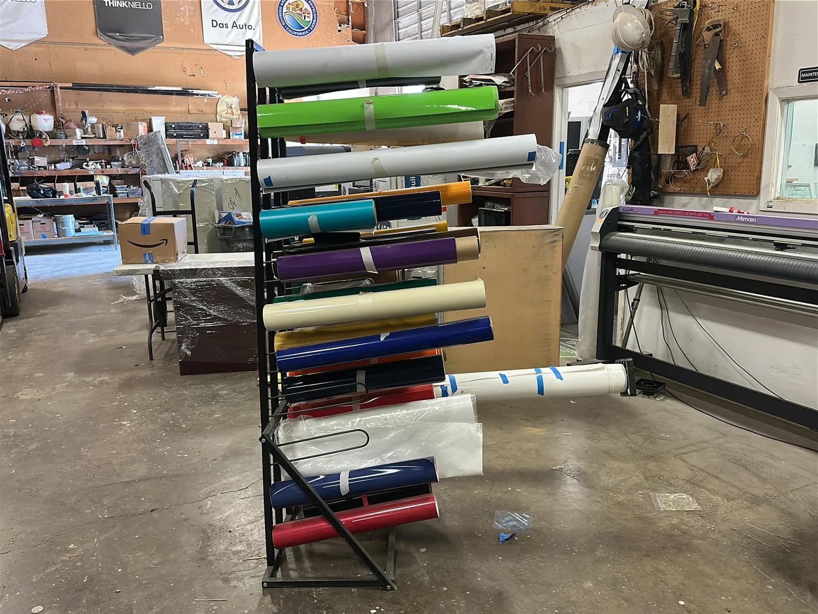 Material Rack With (31) Assorted Vinyl Rolls, photo 5 of 6