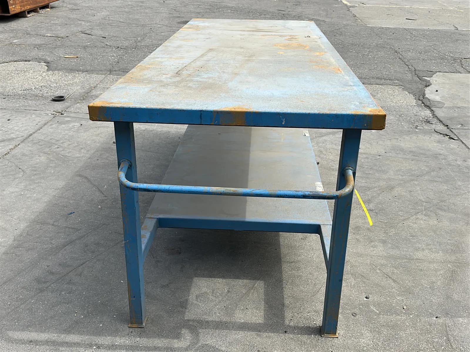 8' Steel Shop Table with (2) Caster Wheels, photo 2 of 4