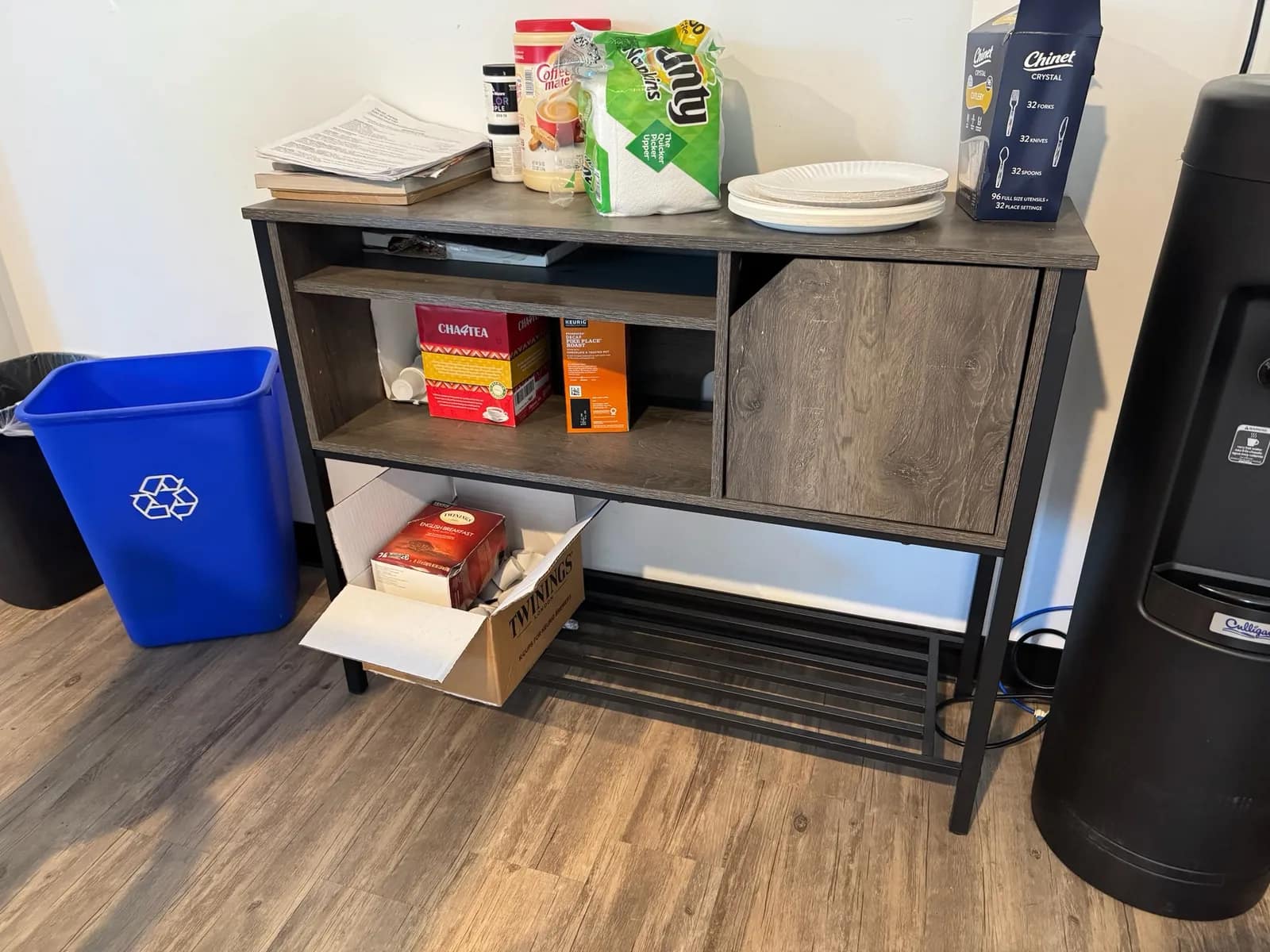 cabinet-and-contents-k-cups-coffee-creamer-utensils-and-plates-mugg72ar