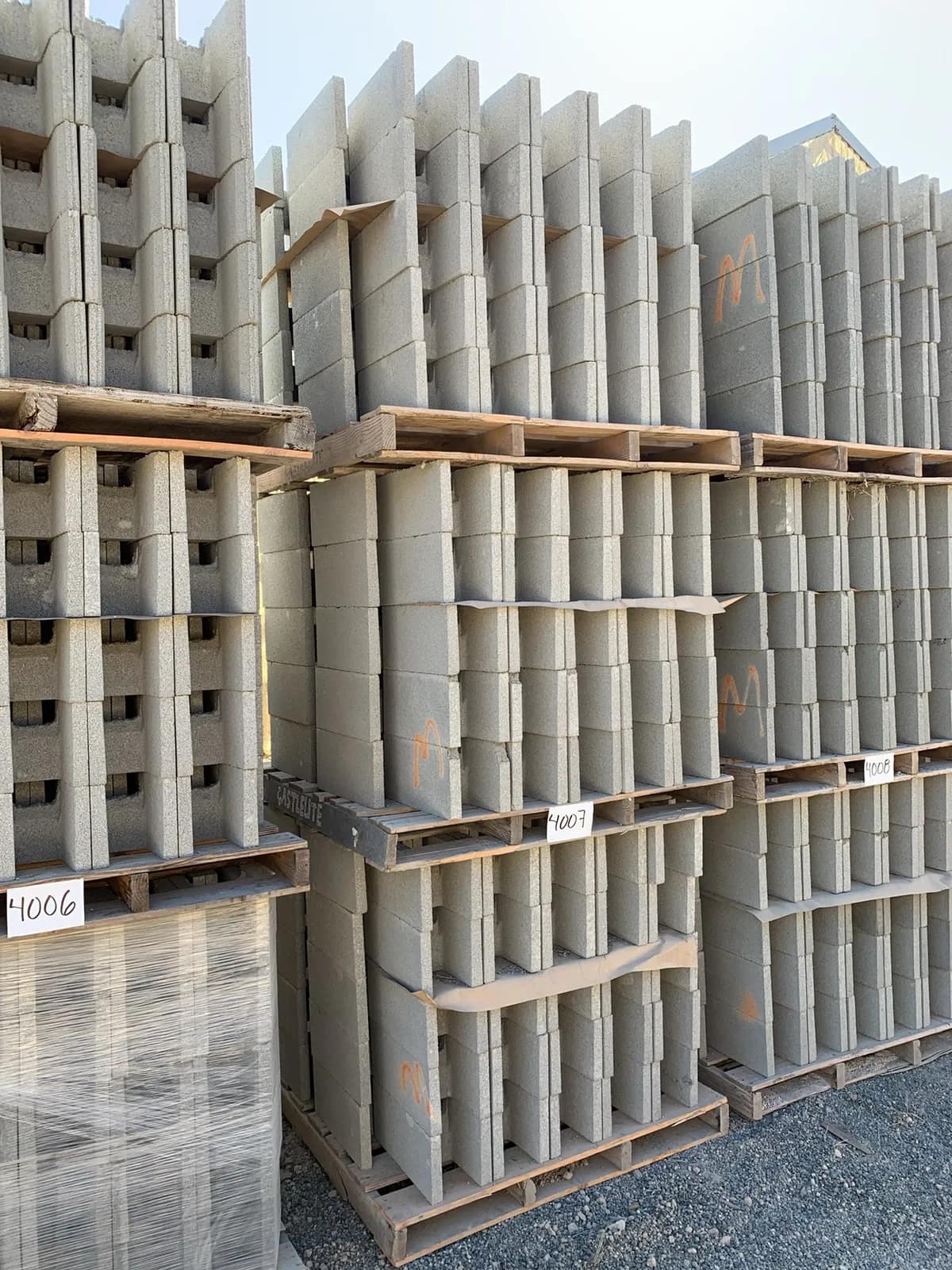 (3) Pallets 8x8x16 Double Open End Bond Beam Gray, photo 2 of 3