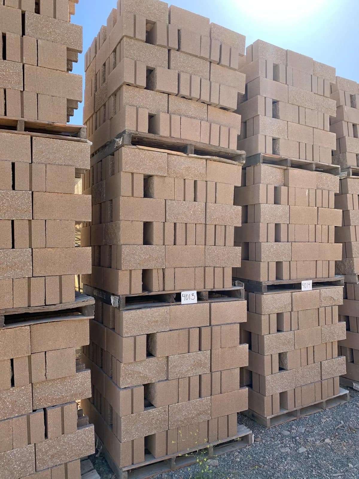 (3) Pallets 8x8x16 Split One Side Open End Standard Tan, photo 2 of 3