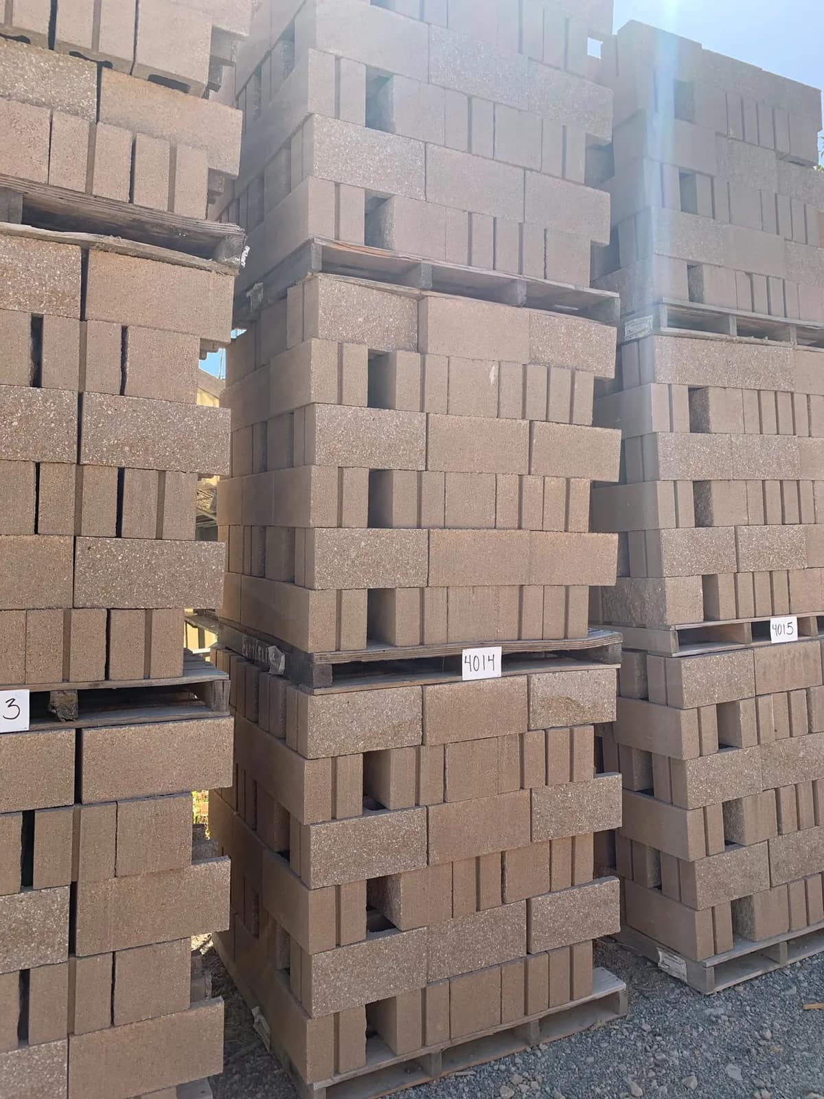 (3) Pallets 8x8x16 Split One Side Open End Standard Tan, photo 2 of 3