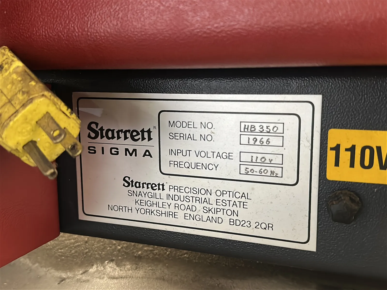 Starrett HB350 Optical Comparator, photo 13 of 13