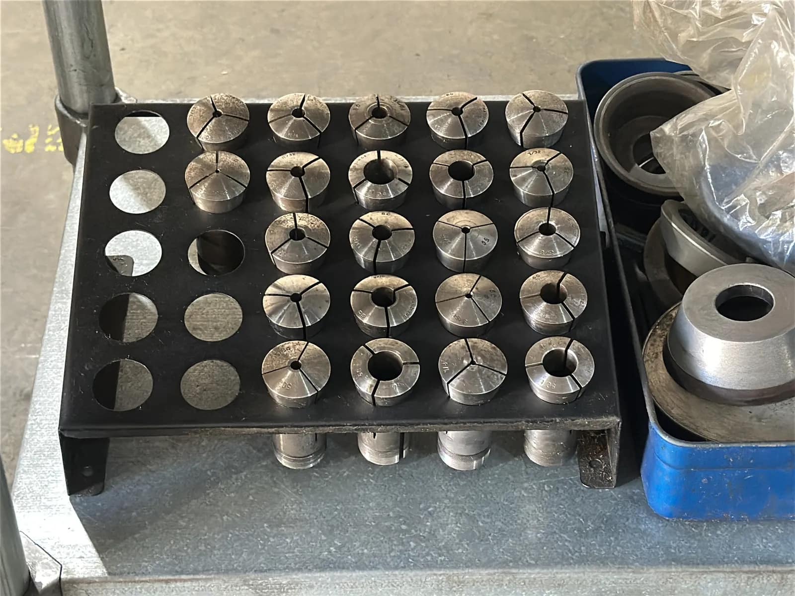 Falcon Chevalier With Assorted 5C Collets And Steel Table, photo 10 of 11