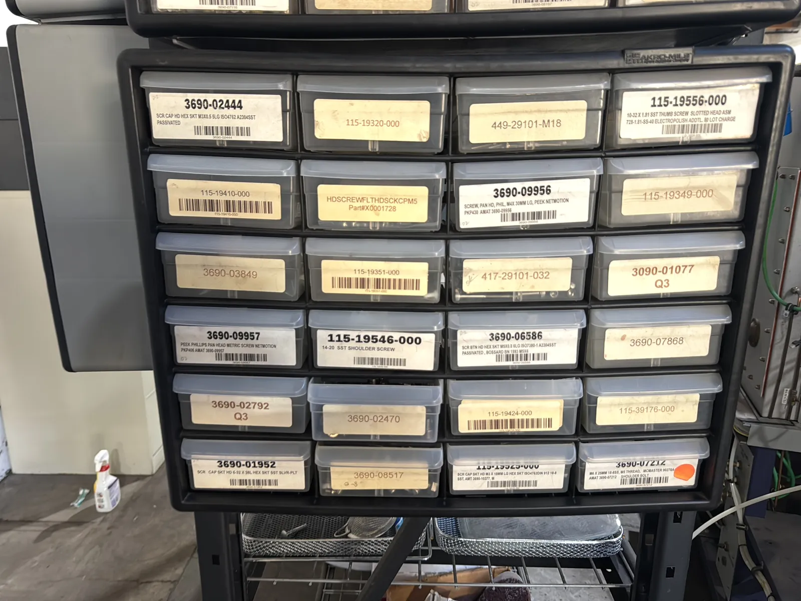 (16) Assorted Hardware Organizers with Contents (Cart Not Included), photo 6 of 20