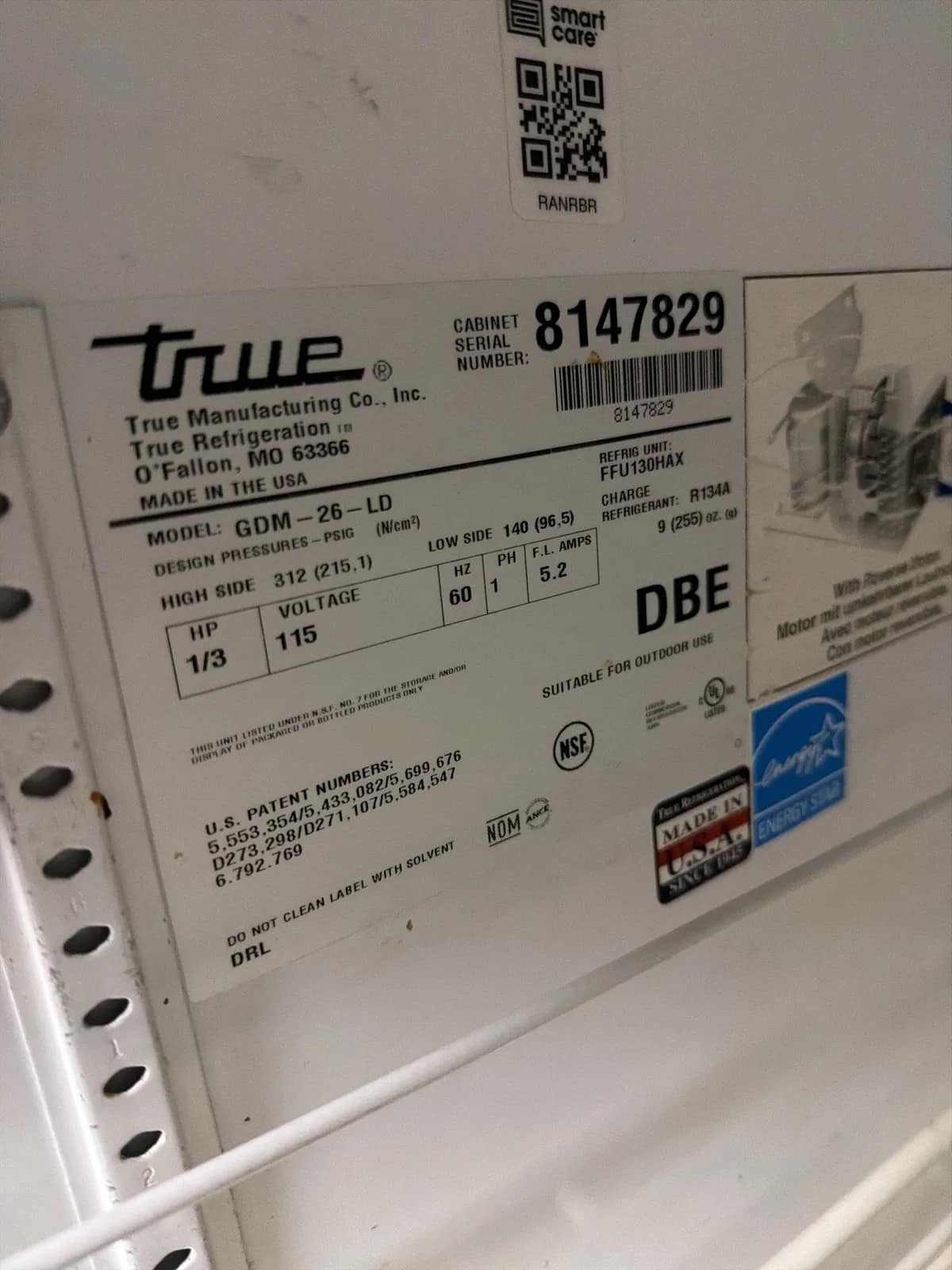 Single True Glass Door Refrigerator, photo 6 of 6