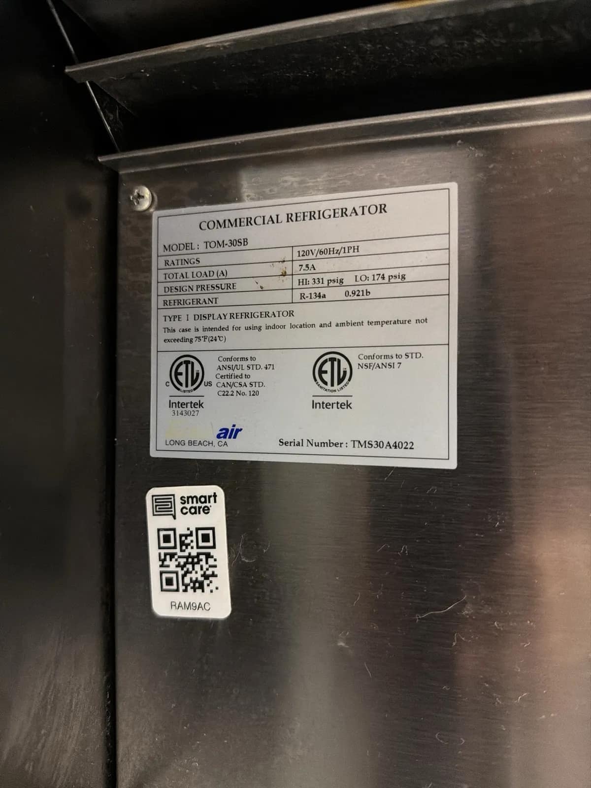 Turbo Air Grab And Go Display Case Refrigerator, photo 6 of 6