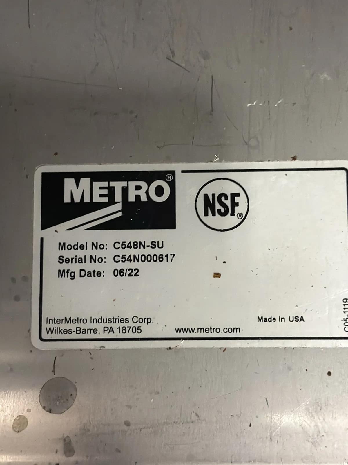 Metro C548N-SU C5 Insulated Food Carrier Series Red Cabinet, photo 7 of 7