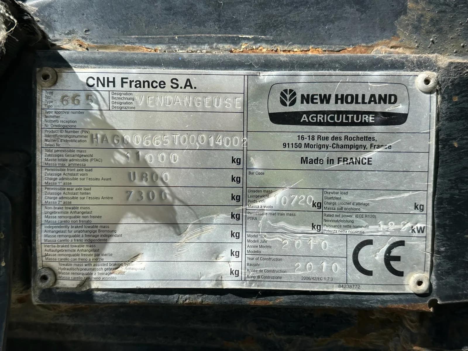 2010 New Holland VX7090 Grape Harvesting Machine, photo 36 of 78