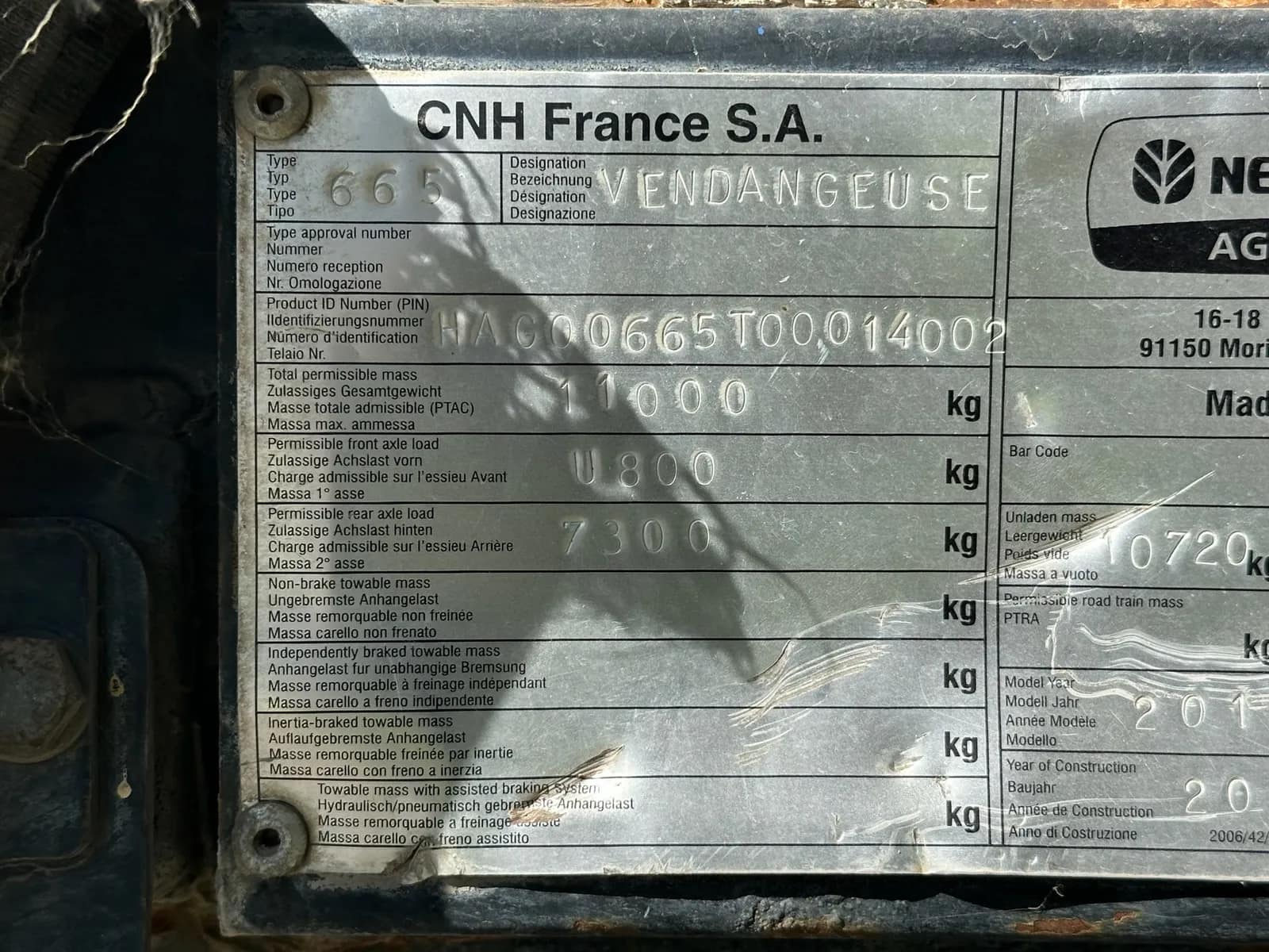 2010 New Holland VX7090 Grape Harvesting Machine, photo 37 of 78