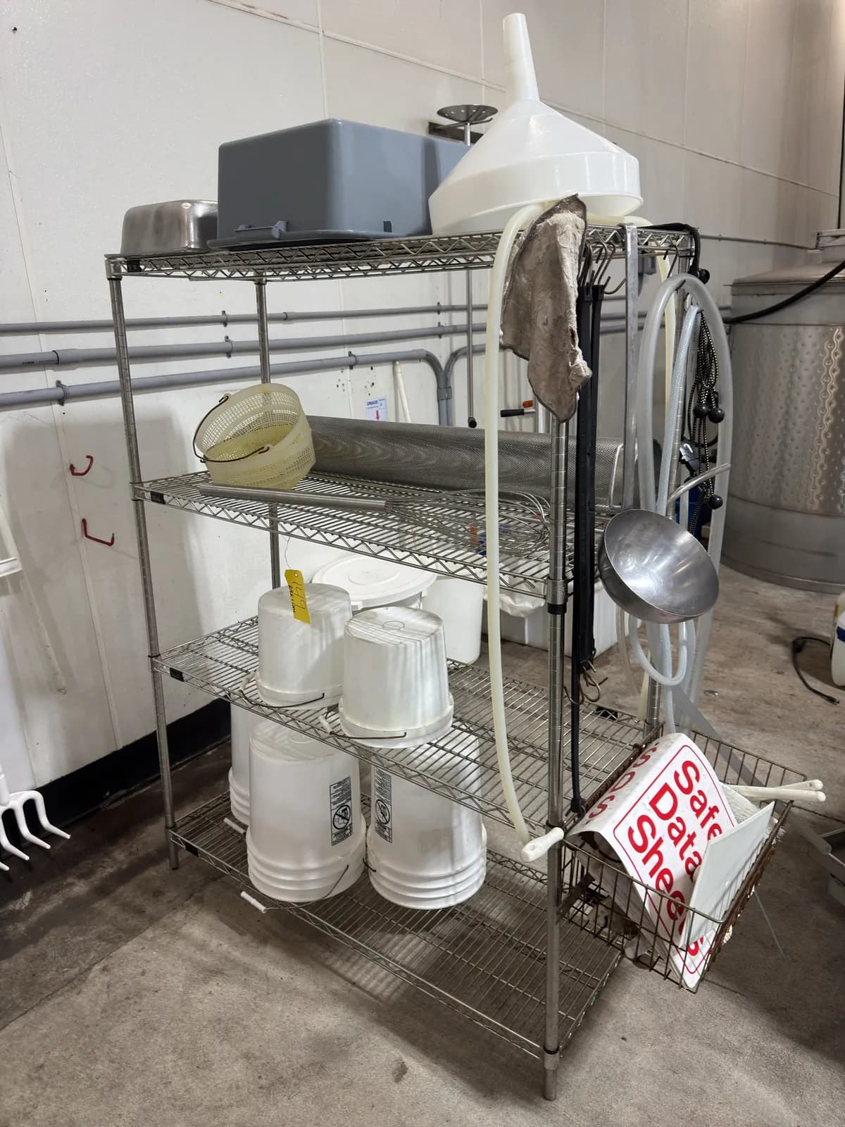 nsf-stainless-rack-and-contents-buckets-filters-tubes-and-brushes-mlk5bh56