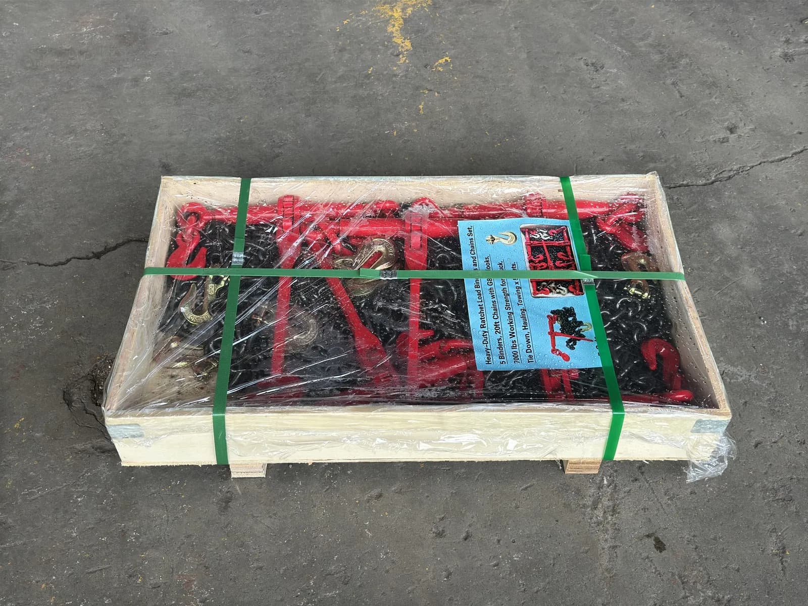 5-sets-of-heavy-duty-ratchet-load-binders-and-20-7000lb-capacity-chains-with-g80-hooks-unused-mnqyuy60