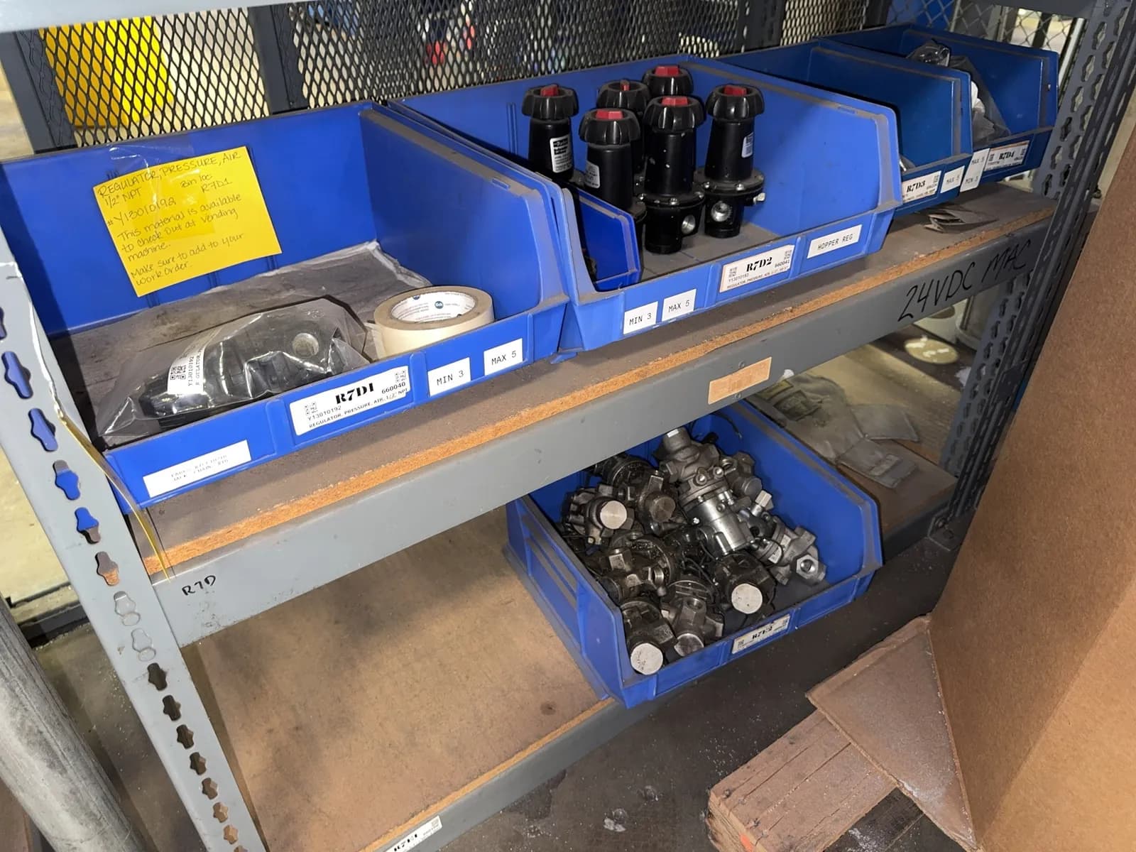 contents-of-2-shelves-pressure-regulators-and-valve-solenoids-mrdq58jj