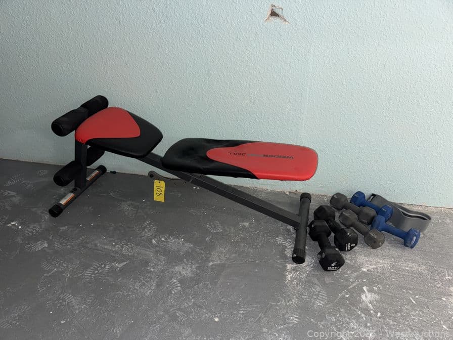 weider-pro-255l-adjustable-weightlifting-bench-with-6-weights-622026