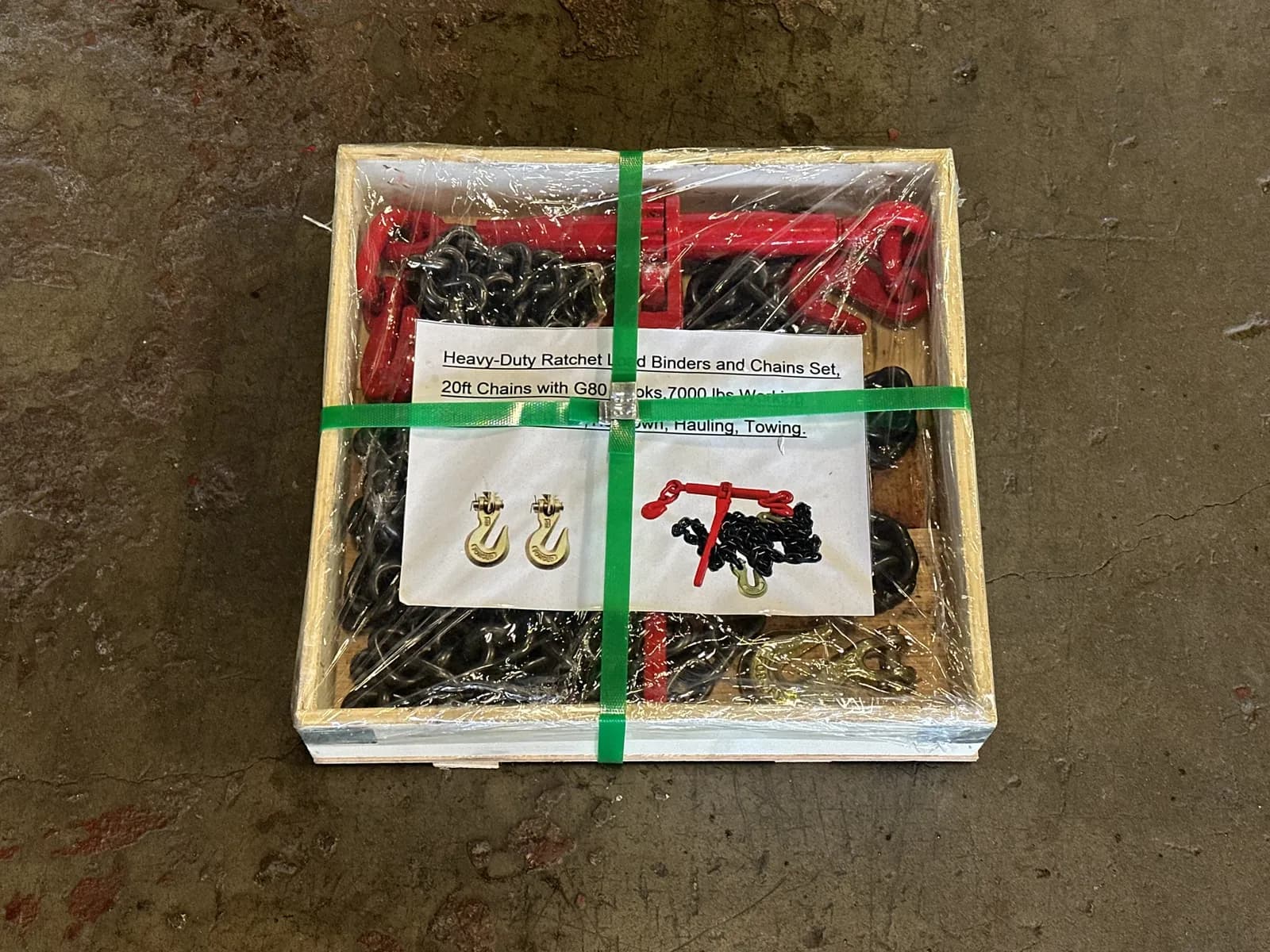 1-ratchet-load-binder-and-1-20-7000lb-capacity-chain-with-g80-hooks-unused-mlqx1lzb