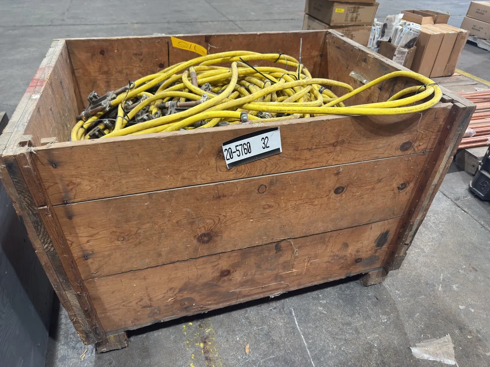 wood-crate-with-contents-chase-flat-face-ground-clamps-with-2-0-grounding-cable-bbd7dd