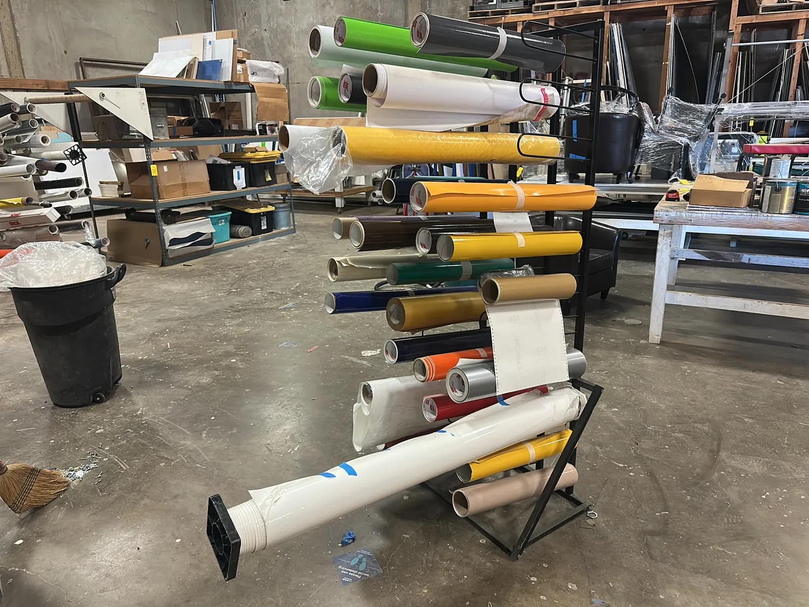 material-rack-with-31-assorted-vinyl-rolls-6edbd3